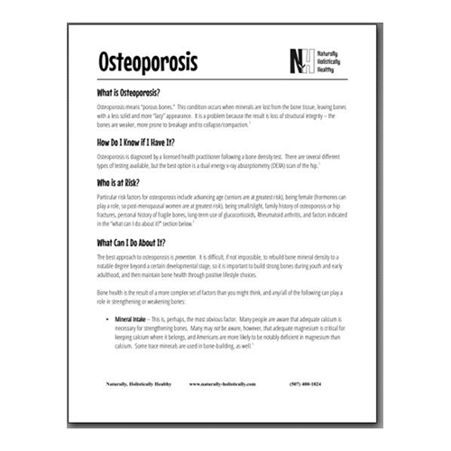 Osteoporosis handout